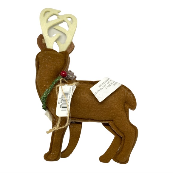 Holiday Lane Santa’s Favorites Fabric Reindeer Ornamnet - Picture 2 of 2